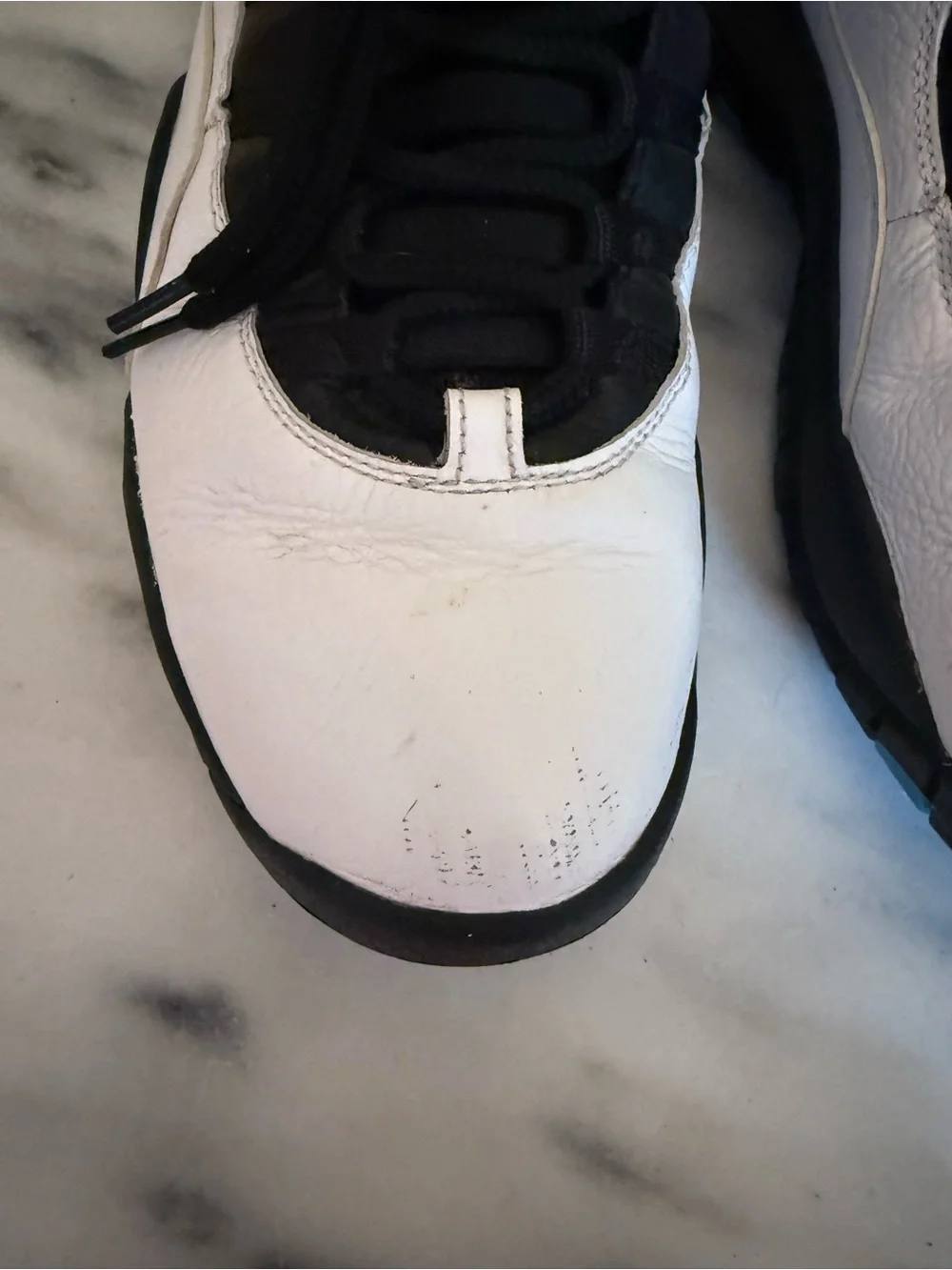 Nike Air Jordan 10 Retro Powder Blue Size 12 White Blue Black 310805–106